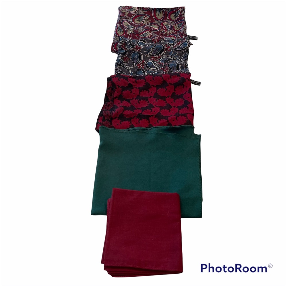 Handkerchiefs Lot Of (5) Various Sizes EXCELLENT!